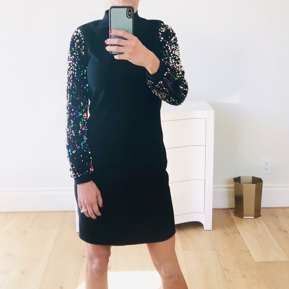 PHILADELPHIA Holiday Dress Long Sequin Sleeves - Picture 4 of 11